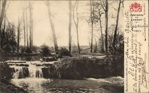 Ak Laeken Bruxelles Brüssel, Parc Royal, Barrage du Molenbaek