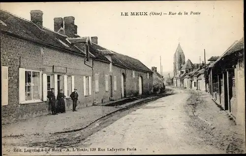 Ak Le Meux Oise, Rue de la Poste