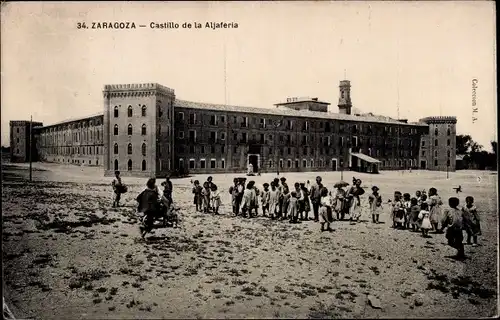 Ak Zaragoza Saragossa Aragonien, Palast Aljafería