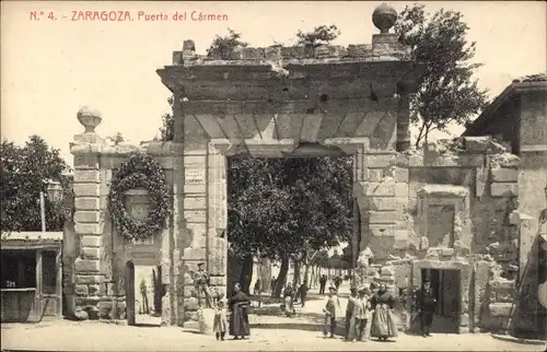 Ak Zaragoza Saragossa Aragonien, Cármen-Tor
