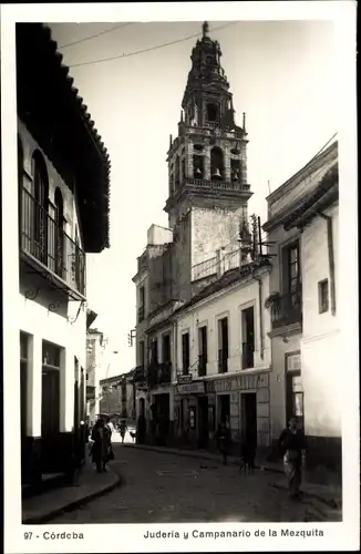 Ak Córdoba Andalusien Spanien, Judería, Glockenturm der Mezquita