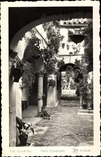 Ak Córdoba Andalusien, Patio, Innenhof eines Hauses
