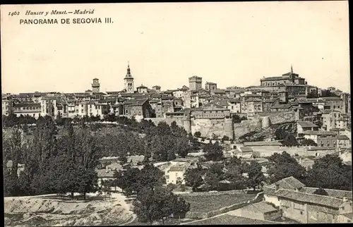 Ak Segovia Kastilien und Leon, Panorama