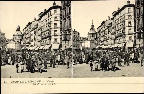 Stereo Ak Madrid Spanien, Calle Alcalá