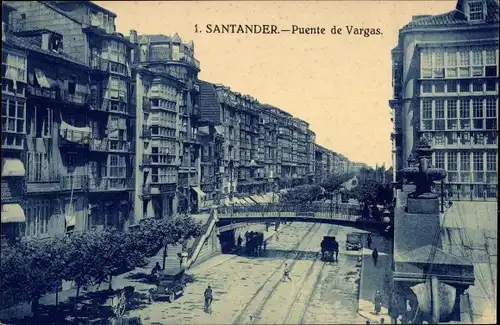 Ak Santander Kantabrien Spanien, Vargas Brücke