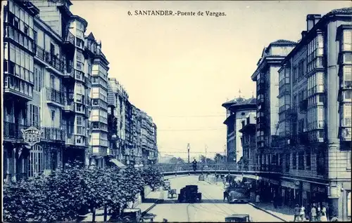 Ak Santander Kantabrien Spanien, Vargas Brücke