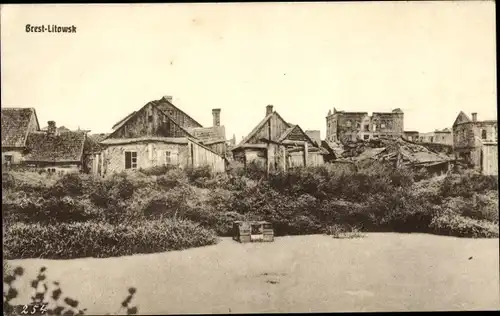 Ak Brest Litowsk Weißrussland, Stadtansicht