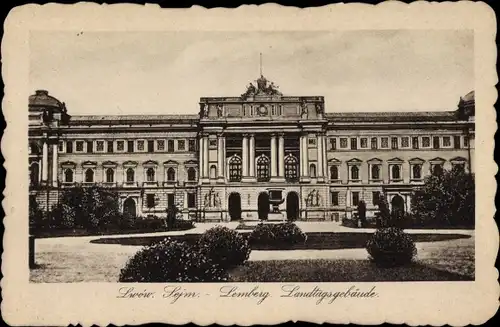 Ak Lwów Lemberg Ukraine, Landtagsgebäude