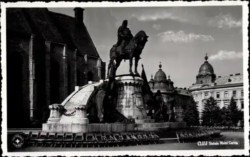 Ak Cluj Napoca Klausenburg Kolozsvar Rumänien, Matia-Corvin-Monument