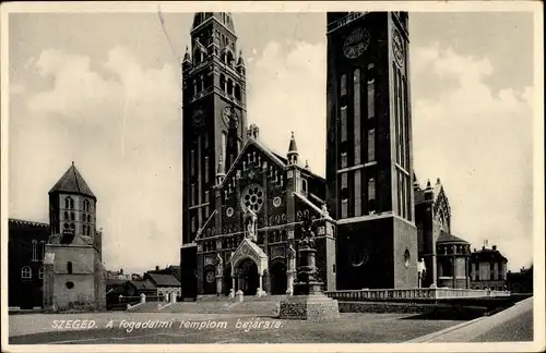 Ak Szeged Segedin Ungarn, Votiv-Kirche