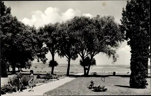 Ak Balatonföldvár Ungarn, Park