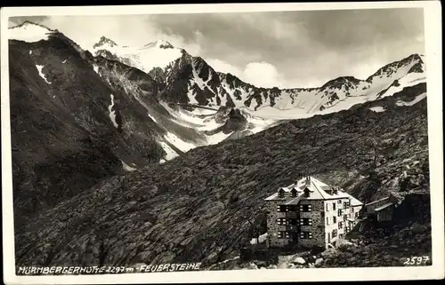 Ak Ranalt Stubaital Tirol, Nürnberger Hütte, Feuersteine