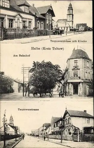Ak Halbe Kreis Teltow, Teurower Straße, Kirche