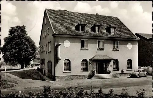 Ak Burscheid in Nordrhein Westfalen, Hotel Schutzenburg, VW Käfer