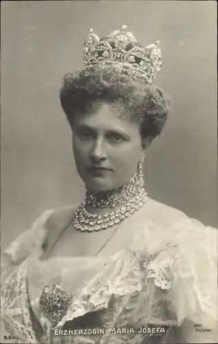 Ak Erzherzogin Maria Josefa, Portrait