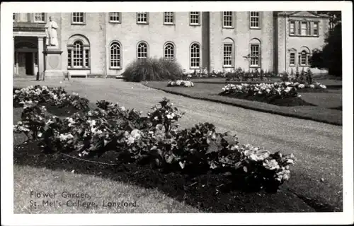 Ak Longford Irland, Flower Garden, St. Mel's College