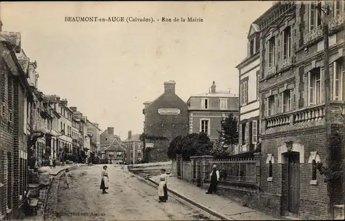 Ak Beaumont en Auge Calvados, Rue de la Marie