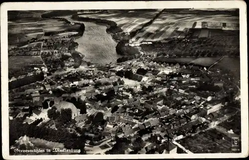 Ak Grevesmühlen in Mecklenburg, Fliegeraufnahme