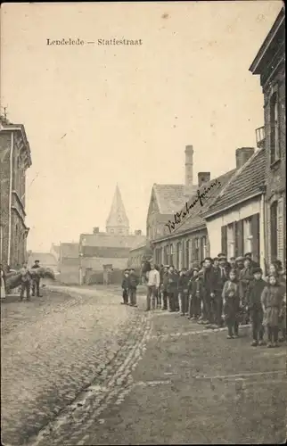 Ak Lendelede Westflandern, Statiestraat