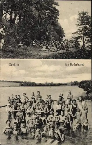 Ak Zechlin Rheinsberg in der Mark, Badestrand