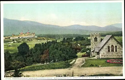 Ak Bretton Woods New Hampshire USA, Joseph Stickney Memorial Church, Hotel, White Mountains