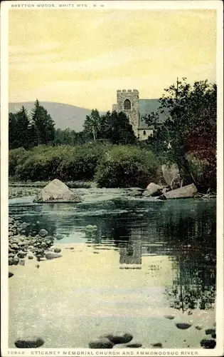 Ak New Hampshire USA, Stickney Memorial Church, Ammonoosuc River