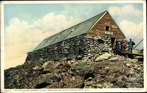 Ak New Hampshire USA, Tip Top House, Gipfel des Mount Washington, White Mountains