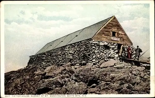 Ak New Hampshire USA, Tip Top House, Gipfel des Mount Washington, White Mountains