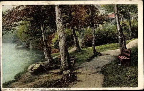 Ak Franconia Notch New Hampshire USA, entlang des Echo Lake, White Mountains