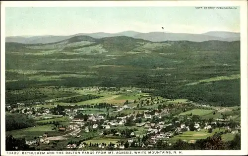 Ak Bethlehem New Hampshire USA, Panorama vom Mount Agassiz, White Mountains