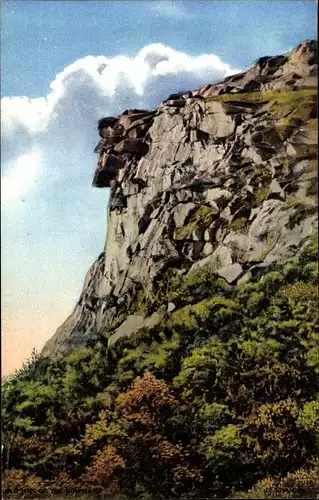 Ak Franconia Notch New Hampshire USA, Alter Mann der Berge