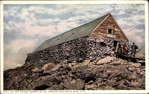 Ak New Hampshire USA, Tip Top House, Gipfel des Mount Washington, White Mountains