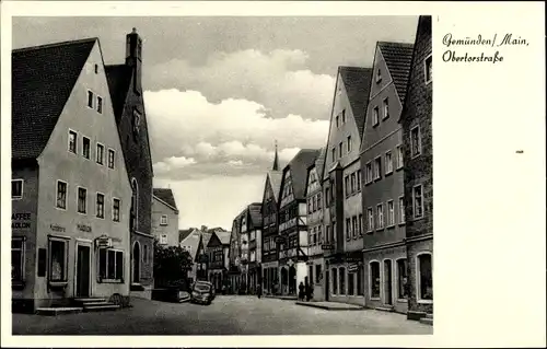 Ak Gemünden am Main Unterfranken, Obertorstraße