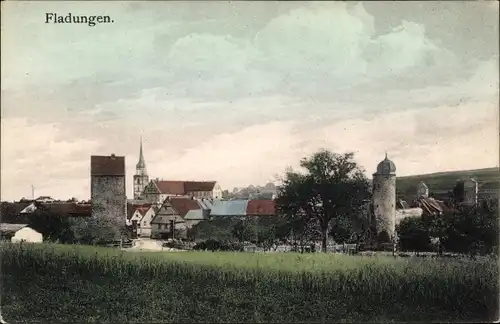 Ak Fladungen in der Rhön Unterfranken, Teilansicht