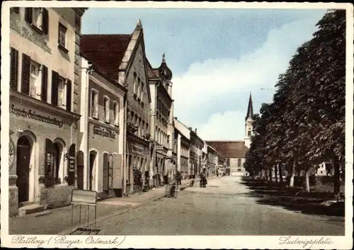 Ak Plattling in Niederbayern, Ludwigsplatz