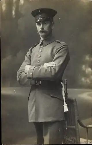 Foto Ak Heilbronn in Baden Württemberg, Deutscher Soldat in Uniform, L. I. R. 121, I WK