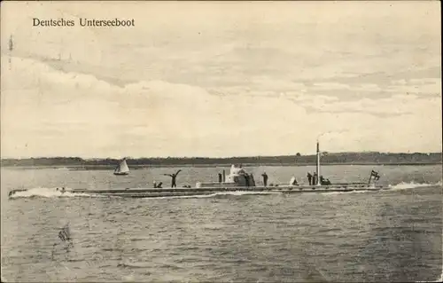 Ak Deutsches Unterseeboot, U-Boot Typ U 13 - U 15, Kaiserliche Marine
