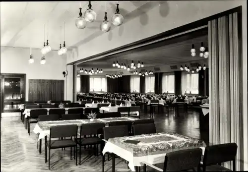 Ak Engelsbach Leinatal Thüringen, FDGB-Urlaubersiedlung, Gaststätte, Speisesaal