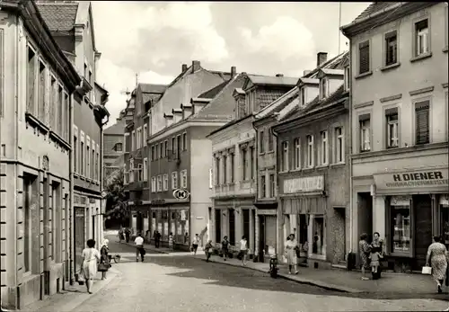 Ak Wurzen in Sachsen, Wenceslaigasse, Passanten, Uhrmacher H. Diener