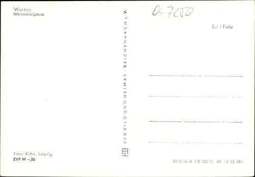 Ak Wurzen in Sachsen, Wenceslaigasse, Passanten, Uhrmacher H. Diener