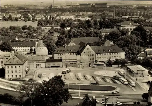 Ak Oschatz in Sachsen, Busbahnhof