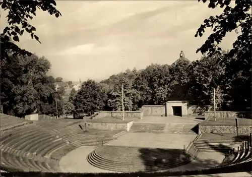 Ak Borna im Kreis Leipzig, Volksplatz, Freilichtbühne, Stufen