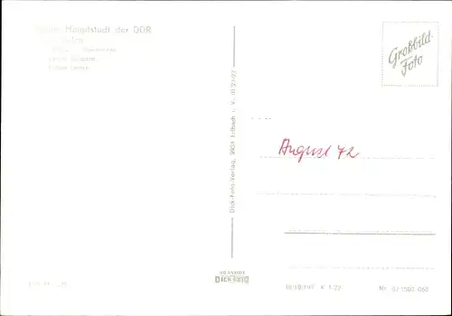 Ak Berlin Mitte, Leninplatz, Statue, Hochhäuser