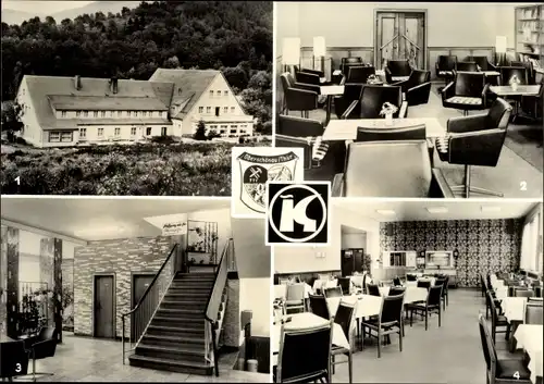 Ak Oberschönau Steinbach Hallenberg im Thüringer Wald, Erhoungsheim KG Stadt Leipzig, Klubraum