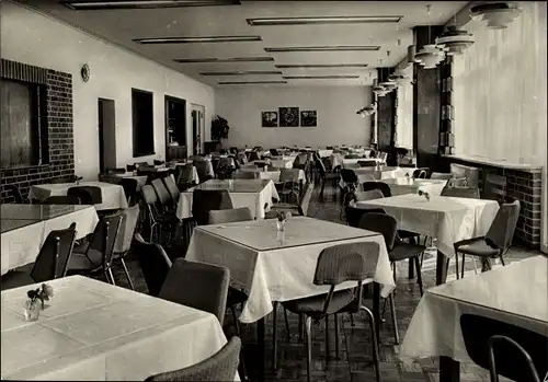 Ak Neu Mukran Sassnitz auf Rügen, Ferienheim Glück auf, Speisesaal