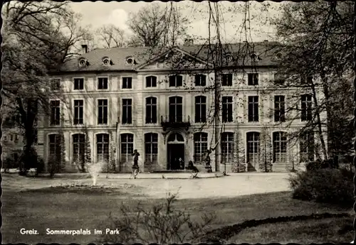 Ak Greiz im Vogtland, Sommerpalais im Park