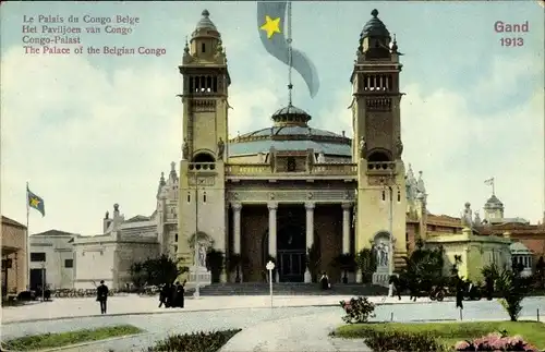 Ak Gent, Weltausstellung 1913, Pavillon Belgisch Kongo