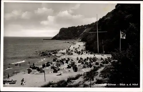 Ak Ostseebad Göhren auf Rügen, Strand, Hövt