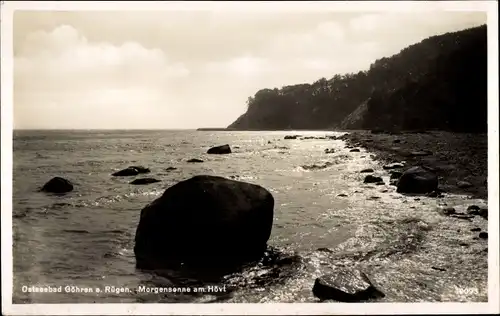 Ak Ostseebad Göhren auf Rügen, Morgensonne am Hövt