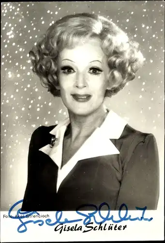 Ak Schauspielerin Gisela Schlüter, Portrait, Autogramm